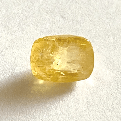 Yellow Sapphire (Pukhraj - 10.00 cts) - Ceylonese - Himalaya Rudraksha Anusandhan Kendra