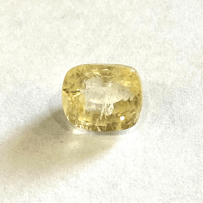 Yellow Sapphire (Pukhraj - 10.50 cts) - Ceylonese - Himalaya Rudraksha Anusandhan Kendra