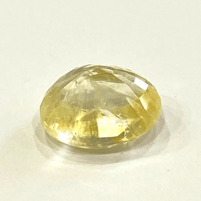 Yellow Sapphire (Pukhraj - 11.60 cts) - Ceylonese - Himalaya Rudraksha Anusandhan Kendra