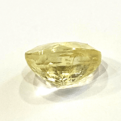 Yellow Sapphire (Pukhraj - 11.60 cts) - Ceylonese - Himalaya Rudraksha Anusandhan Kendra