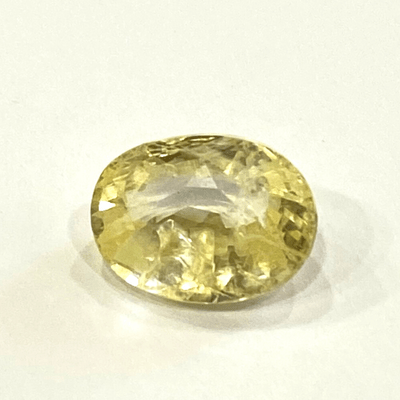 Yellow Sapphire (Pukhraj - 11.60 cts) - Ceylonese - Himalaya Rudraksha Anusandhan Kendra