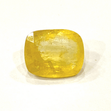 Yellow Sapphire (Pukhraj - 12.15 cts) - Ceylonese - Himalaya Rudraksha Anusandhan Kendra