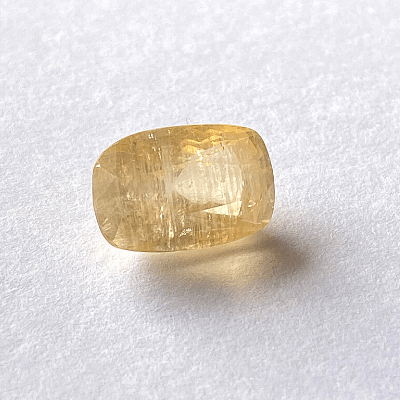 Yellow Sapphire (Pukhraj - 5.60 cts) - Ceylonese - Himalaya Rudraksha Anusandhan Kendra