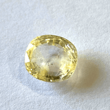 Yellow Sapphire (Pukhraj - 6.55 cts) - Ceylonese - Himalaya Rudraksha Anusandhan Kendra