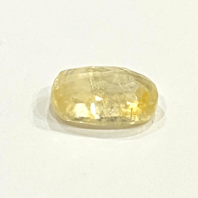 Yellow Sapphire (Pukhraj - 6.65 cts) - Ceylonese - Himalaya Rudraksha Anusandhan Kendra