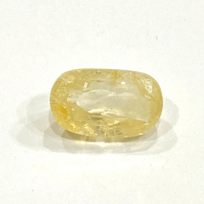 Yellow Sapphire (Pukhraj - 6.65 cts) - Ceylonese - Himalaya Rudraksha Anusandhan Kendra