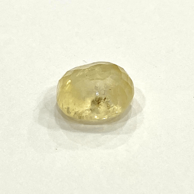 Yellow Sapphire (Pukhraj - 6.95 cts) - Ceylonese - Himalaya Rudraksha Anusandhan Kendra