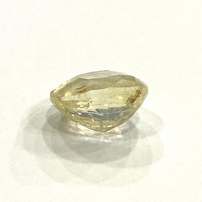 Yellow Sapphire (Pukhraj - 7.50 cts) - Ceylonese - Himalaya Rudraksha Anusandhan Kendra