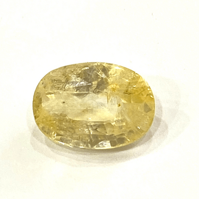 Yellow Sapphire (Pukhraj - 7.65 cts) - Ceylonese - Himalaya Rudraksha Anusandhan Kendra