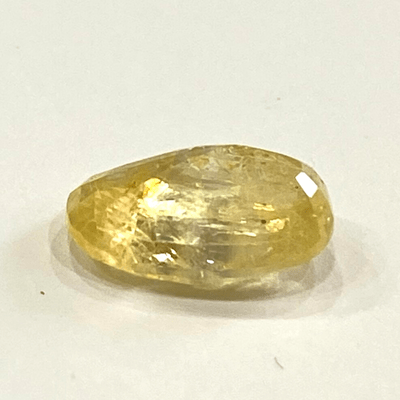 Yellow Sapphire (Pukhraj - 7.65 cts) - Ceylonese - Himalaya Rudraksha Anusandhan Kendra